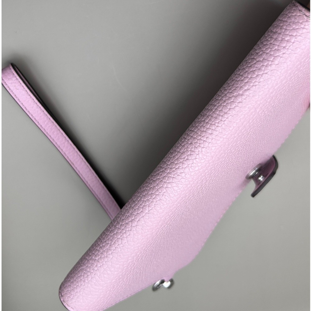 MICHAEL Michael Kors Adele Double-Zip Pebble Leather Phone Wristlet Lilac Pink - Picture 10 of 14